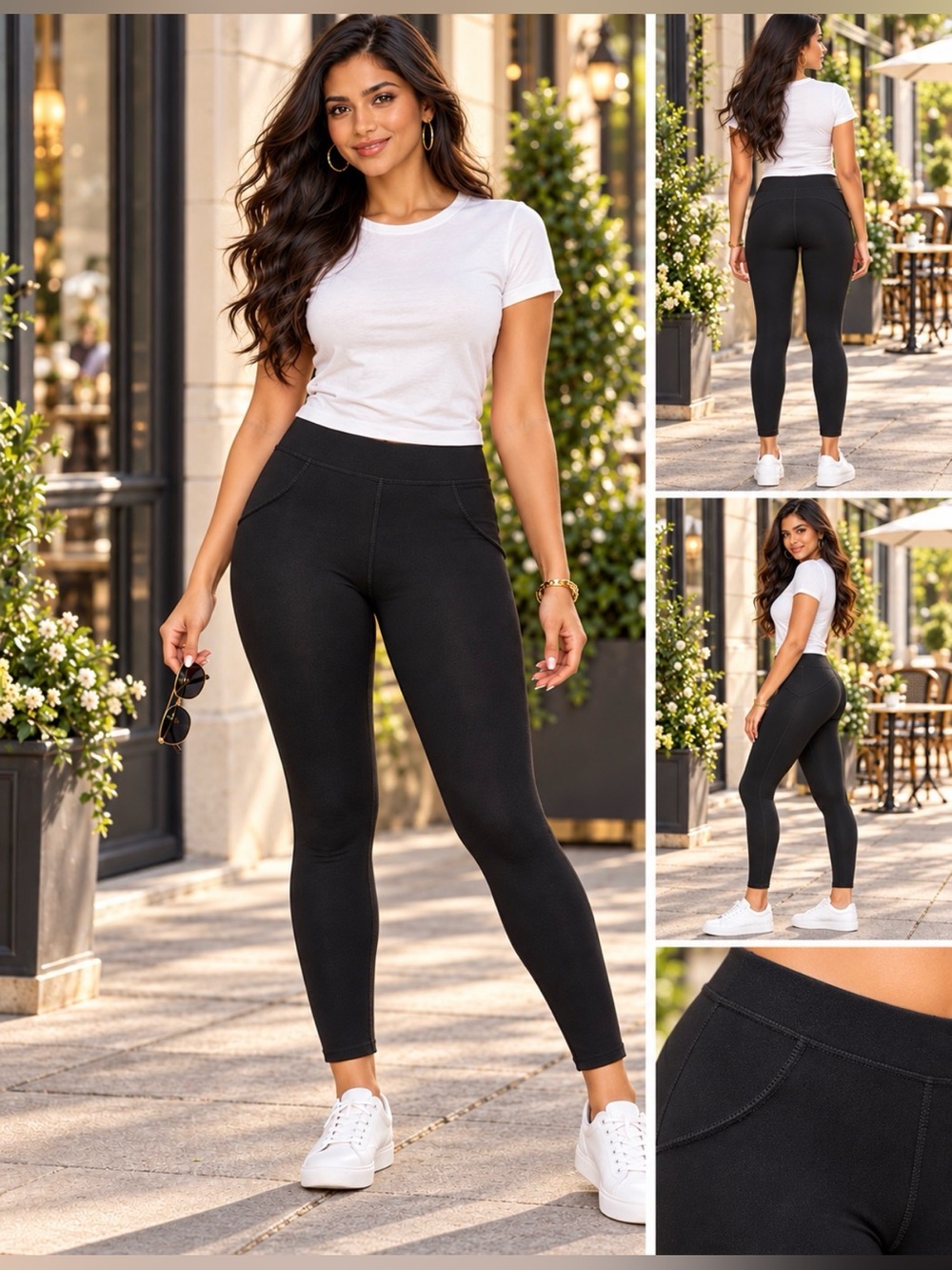 Abercrombie & Fitch Leggings Black Size Medium